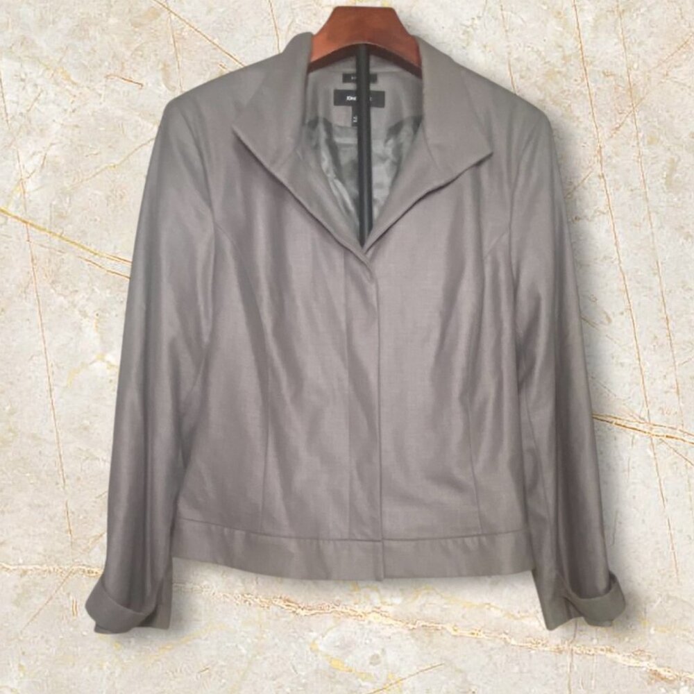 Jones New York‎ Womens Gray Stretch Blazer Jacket Size 18 Careerwear Office
